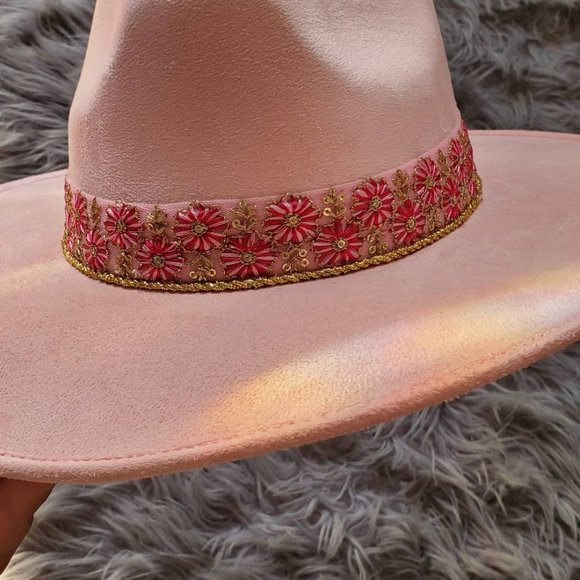 NEW! Light Pink Suede Hat